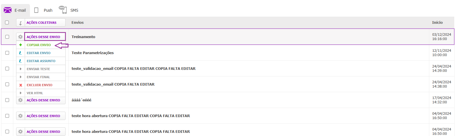 ações desse envio copiar envio.png